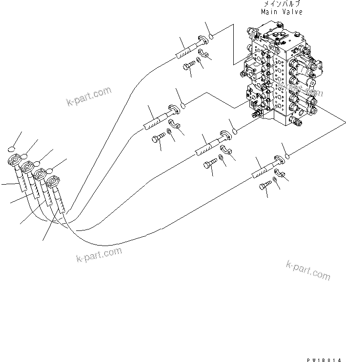Komatsu parts book diagram for PC200LC-7-BP S/N 200001-UP: ARM AND BUCKET LINE