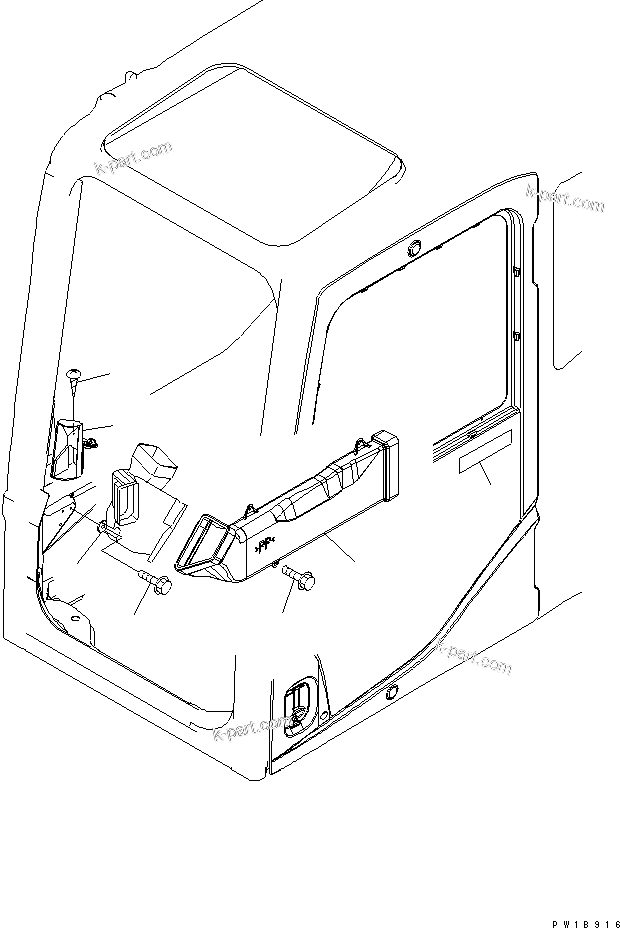 Komatsu parts book diagram for PC200LC-7-BP S/N 200001-UP: OPERATOR'S CAB (DUCT)(#200001-250000)