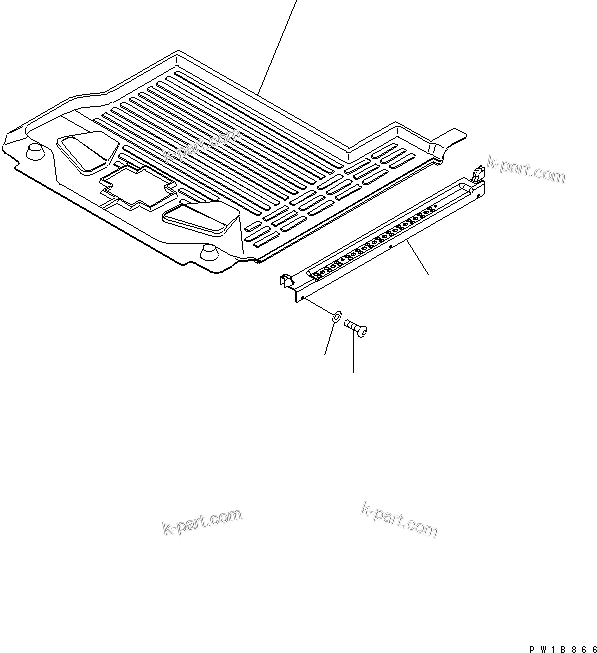 Komatsu parts book diagram for PC200LC-7-BP S/N 200001-UP: FLOOR MAT(#200001-250000)