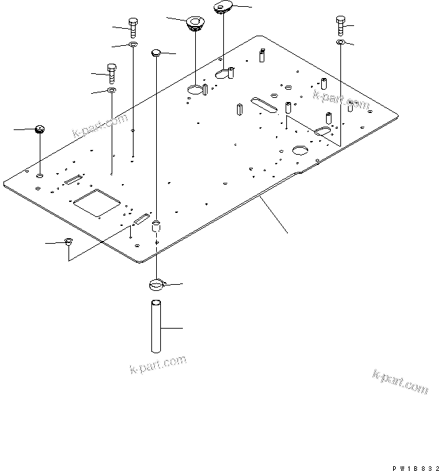 Komatsu parts book diagram for PC200LC-7-BP S/N 200001-UP: FLOOR FRAME (FLOOR FRAME)(#200001-250000)