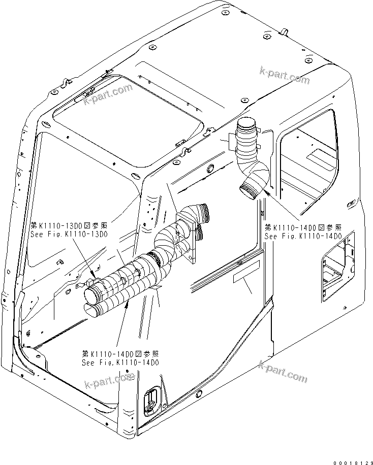 Komatsu parts book diagram for PC200LC-7-BP S/N 200001-UP: FLOOR FRAME (OPERATOR'S CAB) (CLAMP AND PLATE)(#250001-)