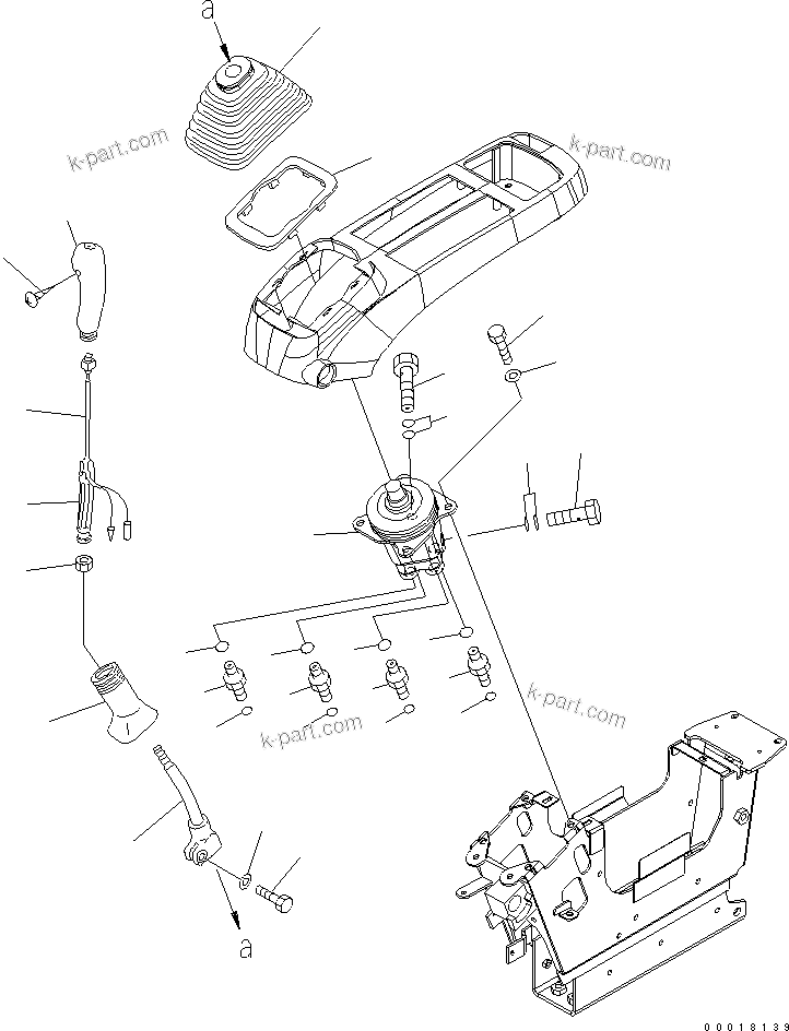 Komatsu parts book diagram for PC200LC-7-BP S/N 200001-UP: FLOOR FRAME (OPERATOR'S CAB) (LEVER AND VALVE) (L.H.)(#250001-)