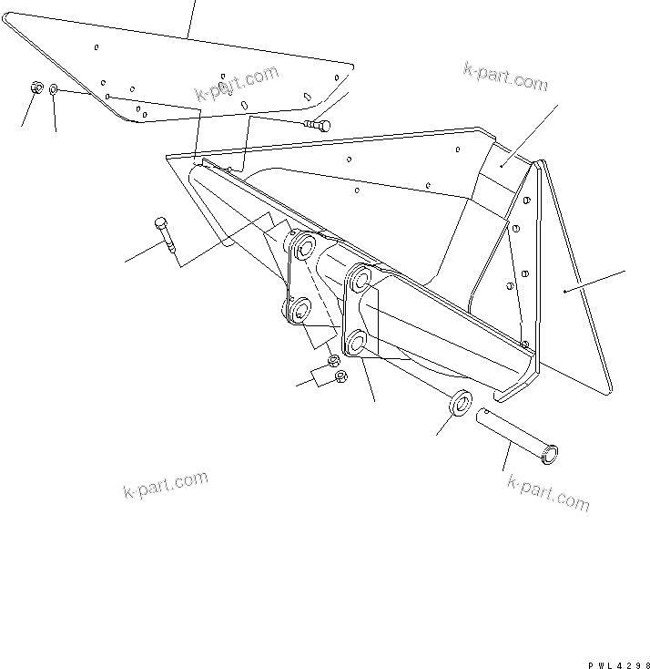 Komatsu parts book diagram for PC200LC-7-BP S/N 200001-UP: TRAPEZOIDAL BUCKET