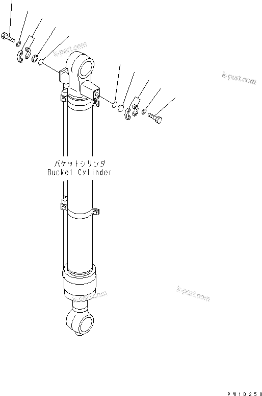 Komatsu parts book diagram for PC200LC-7-BP S/N 200001-UP: BLIND PARTS (ARM)