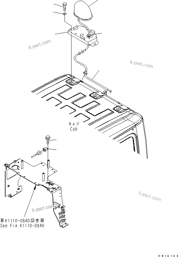 Komatsu parts book diagram for PC200LC-7-BP S/N 200001-UP: ARM CRANE (MAIN LINE)(#200976-)