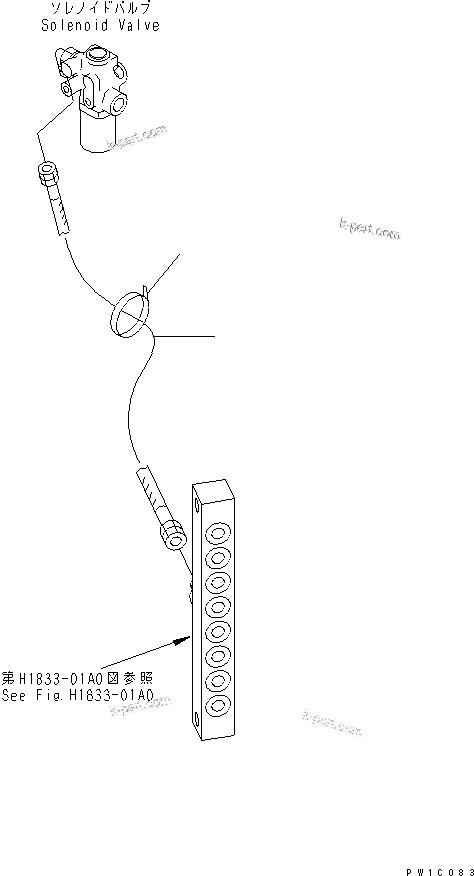 Komatsu parts book diagram for PC200LC-7-BP S/N 200001-UP: ARM CRANE (PPC MAIN LINE)(#200976-)