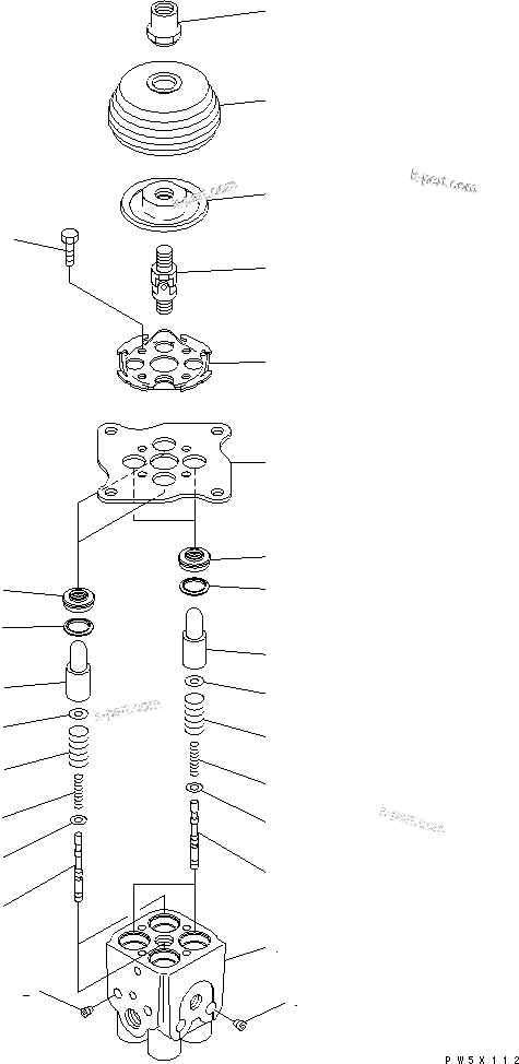 Komatsu parts book diagram for PC200LC-7-BP S/N 200001-UP: PPC VALVE (FOR WORK EQUIPMENT)(#202419-)