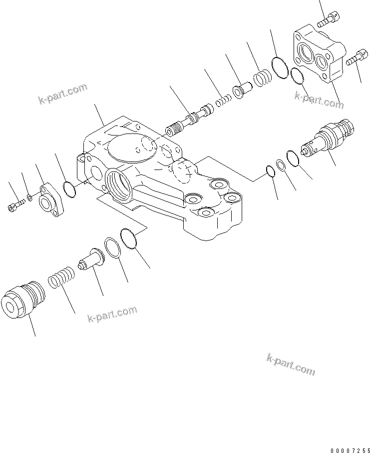 Komatsu parts book diagram for PC200LC-7-BP S/N 200001-UP: BURST VALVE (FOR ARM CYLINDER) (FOR ARM CRANE) (HEAD SIDE)