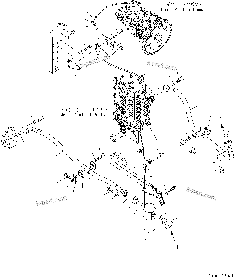 Komatsu parts book diagram for PC210NLC-8K S/N K50001-UP: ATTACHMENT LINE (ACCUMULATOR AND SOLENOID VALVE) (1 ACTUATOR)