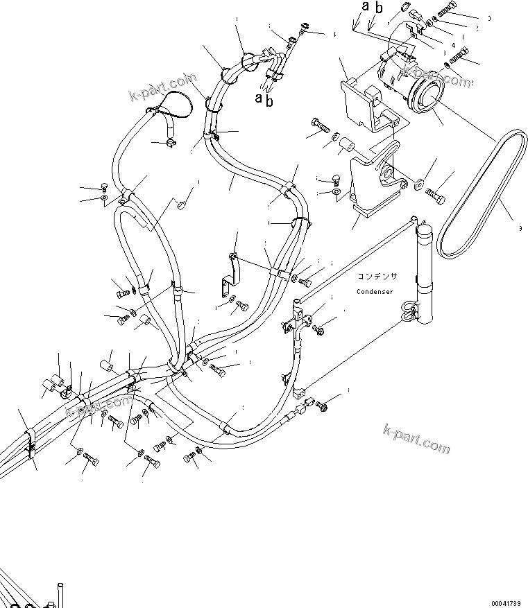 Komatsu parts book diagram for PC210NLC-8K S/N K50001-UP: AIR CONDITIONER (DUCT)