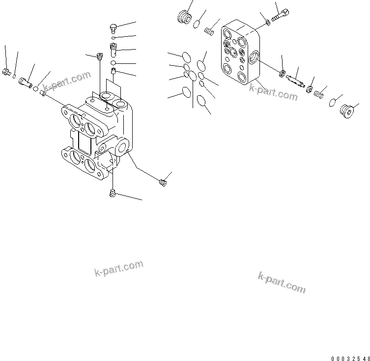 Komatsu parts book diagram for PC210NLC-8K S/N K50001-UP: FLOOR FRAME (TRAVEL CONTROL VALVE, 2/2)