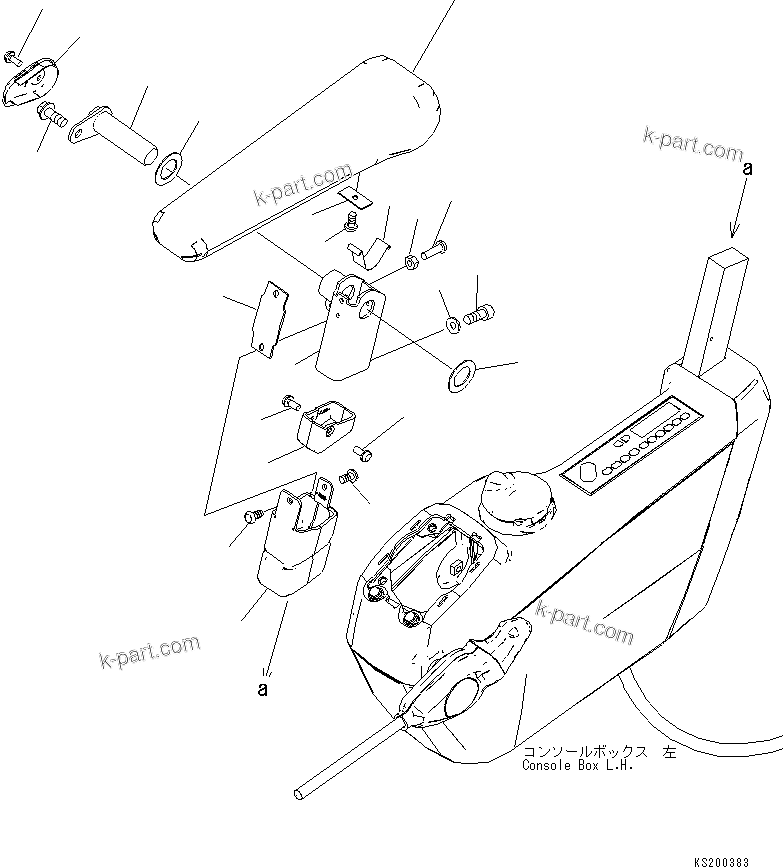 Komatsu parts book diagram for PC210NLC-8K S/N K50001-UP: FLOOR FRAME (ARM REST, L.H.) (#K50001-K53211)
