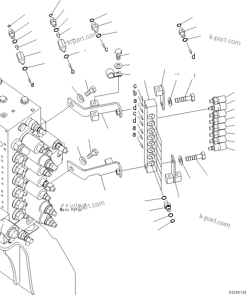 Komatsu parts book diagram for PC210NLC-8K S/N K50001-UP: FLOOR FRAME (PRESSURE SWITCH AND BLOCK) (FOR 2-PIECE BOOM, 2-ATTACHMENT)