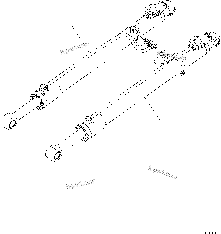 Komatsu parts book diagram for PC210NLC-8K S/N K50001-UP: BOOM CYLINDER (WITH BURST VALVE)