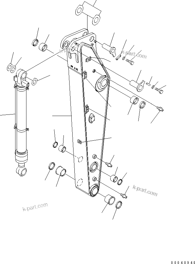 Komatsu parts book diagram for PC210NLC-8K S/N K50001-UP: ARM (1.8M) (#K50001-K52389)