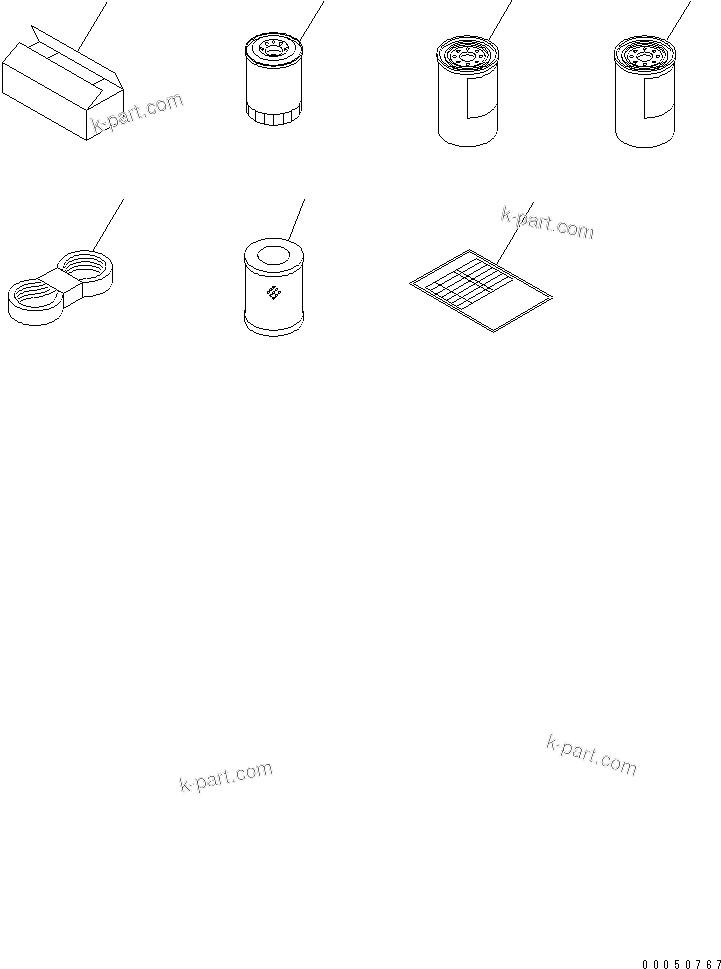 Komatsu parts book diagram for PC210NLC-8K S/N K50001-UP: SPARE PARTS(#K50003-)