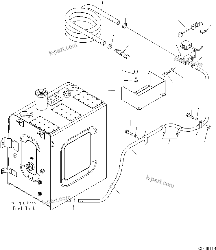 Komatsu parts book diagram for PC210NLC-8K S/N K50001-UP: FUEL SELF CHARGE PUMP (#K50001-K52389)