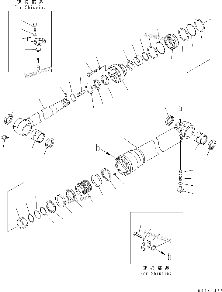 Komatsu parts book diagram for PC210NLC-8K S/N K50001-UP: ARM CYLINDER (FOR BURST VALVE)