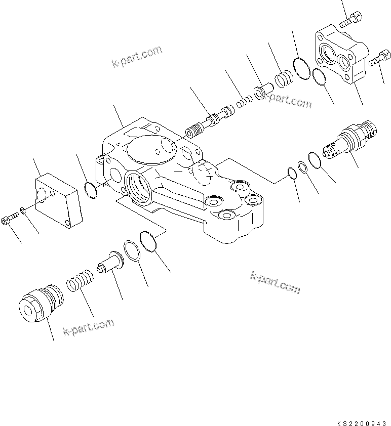Komatsu parts book diagram for PC210NLC-8K S/N K50001-UP: BURST VALVE (FOR ARM CYLINDER 2.9M)