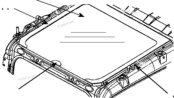 Komatsu parts book diagram for PC210LC/NLC-7K STRAIGHT BOOM S/N K40001-UP: ROOF WINDOW G.