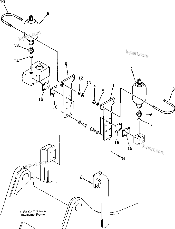 Komatsu parts book diagram for PC220LC-3 S/N 20001-UP: ADDITIONAL PIPING (NIPPON PNEUMATIC BREAKER) (1/2)