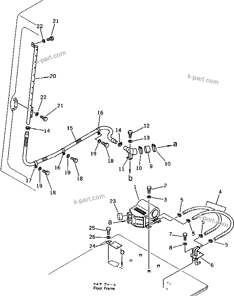 Komatsu parts book diagram for PC220LC-3 S/N 20001-UP: DEFROSTER(#20001-21555)