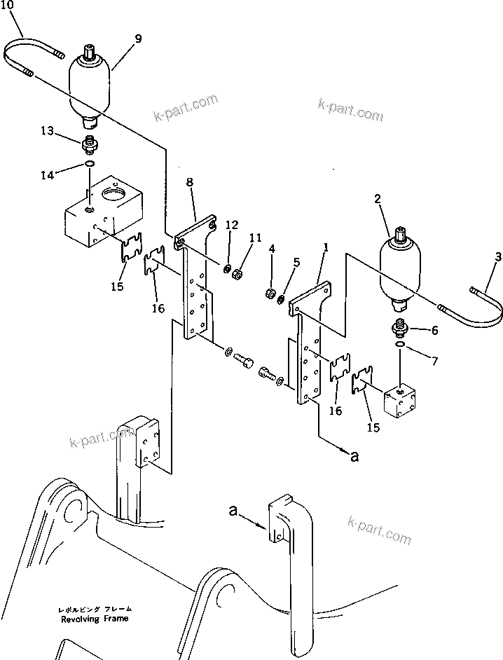 Komatsu parts book diagram for PC220LC-3 S/N 20001-UP: ADDITIONAL PIPING (NIPPON PNEUMATIC BREAKER) (1/2)
