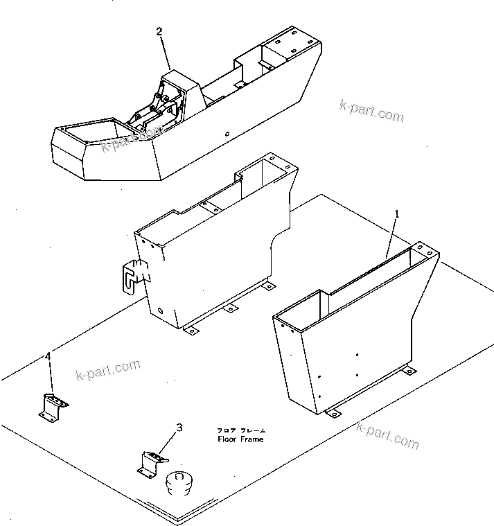 Komatsu parts book diagram for PC220LC-3 S/N 20001-UP: CONTROL STAND (TBG SPEC.)(#20001-21555)
