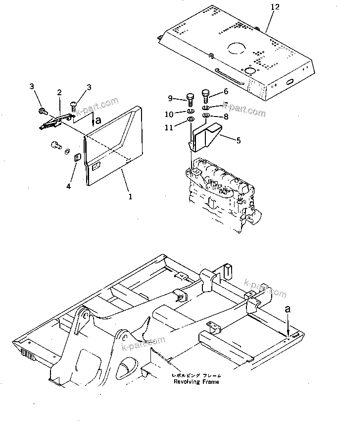 Komatsu parts book diagram for PC220LC-3 S/N 20001-UP: MACHINERY COMPARTMENT (2/2) (TBG SPEC.)(#21708-)