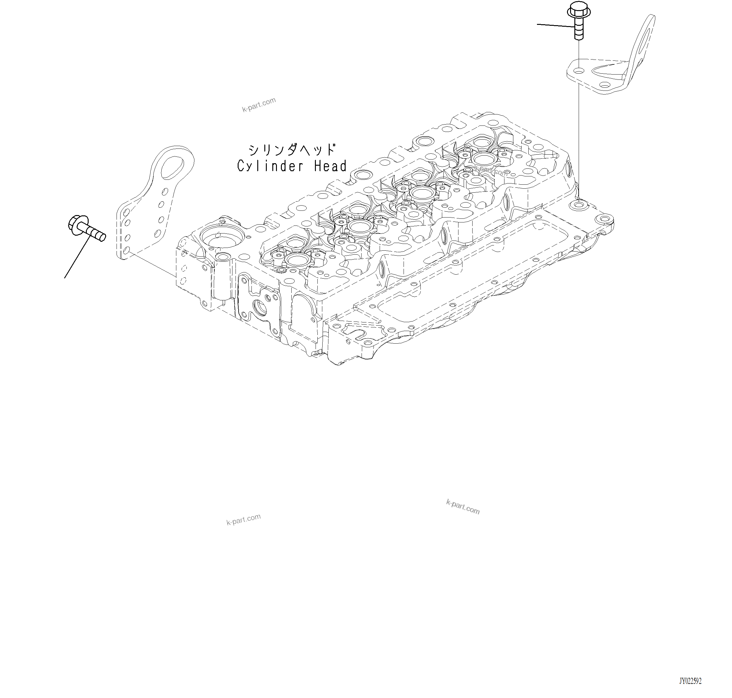 Komatsu parts book diagram for PC220LCi-12 S/N A15001: ALA10-001001 LIFTING BRACKET MOUNTING