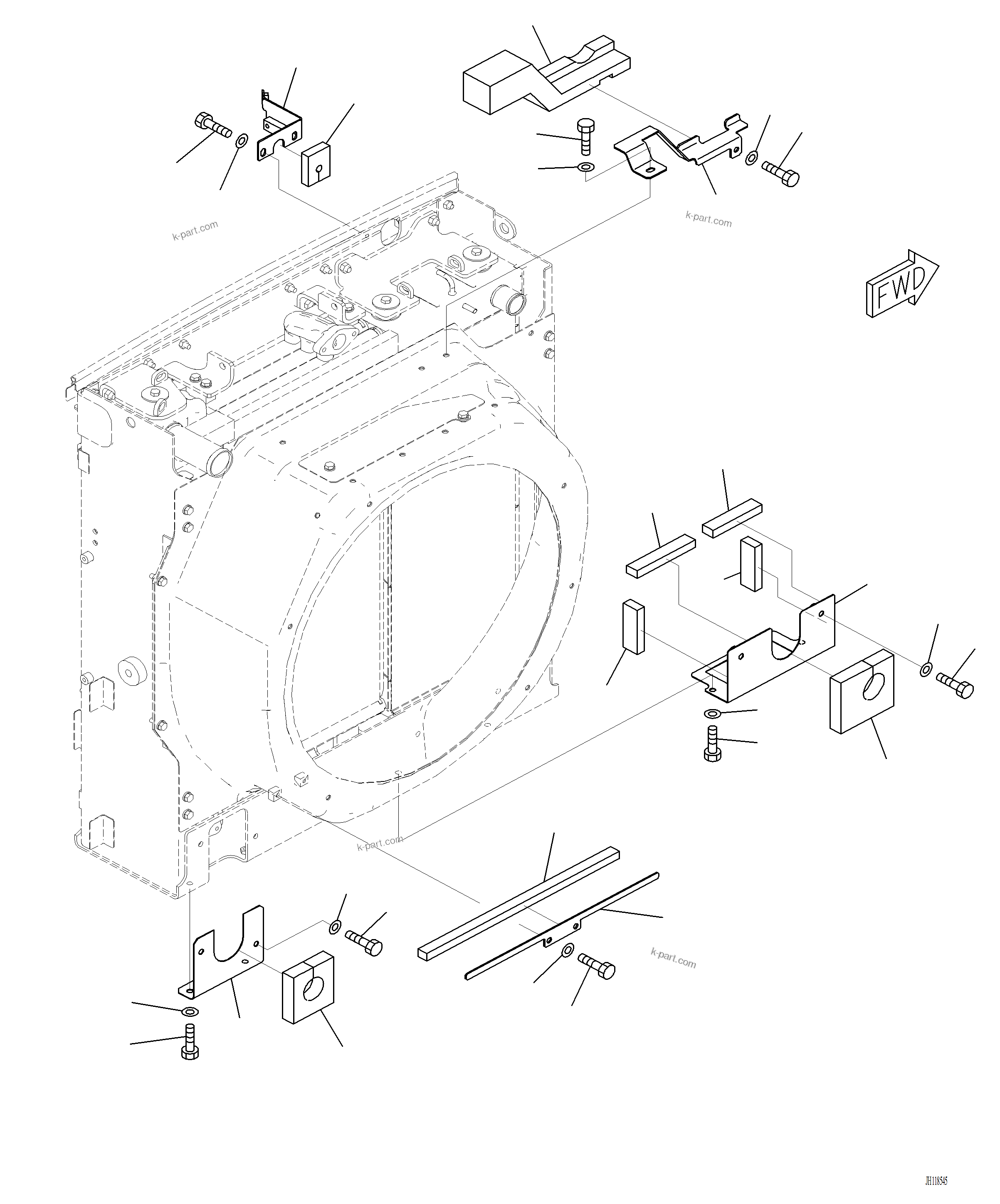 Komatsu parts book diagram for PC220LCi-12 S/N A15001: C0100-001010 COOLING SYSTEM COVER (1/2)