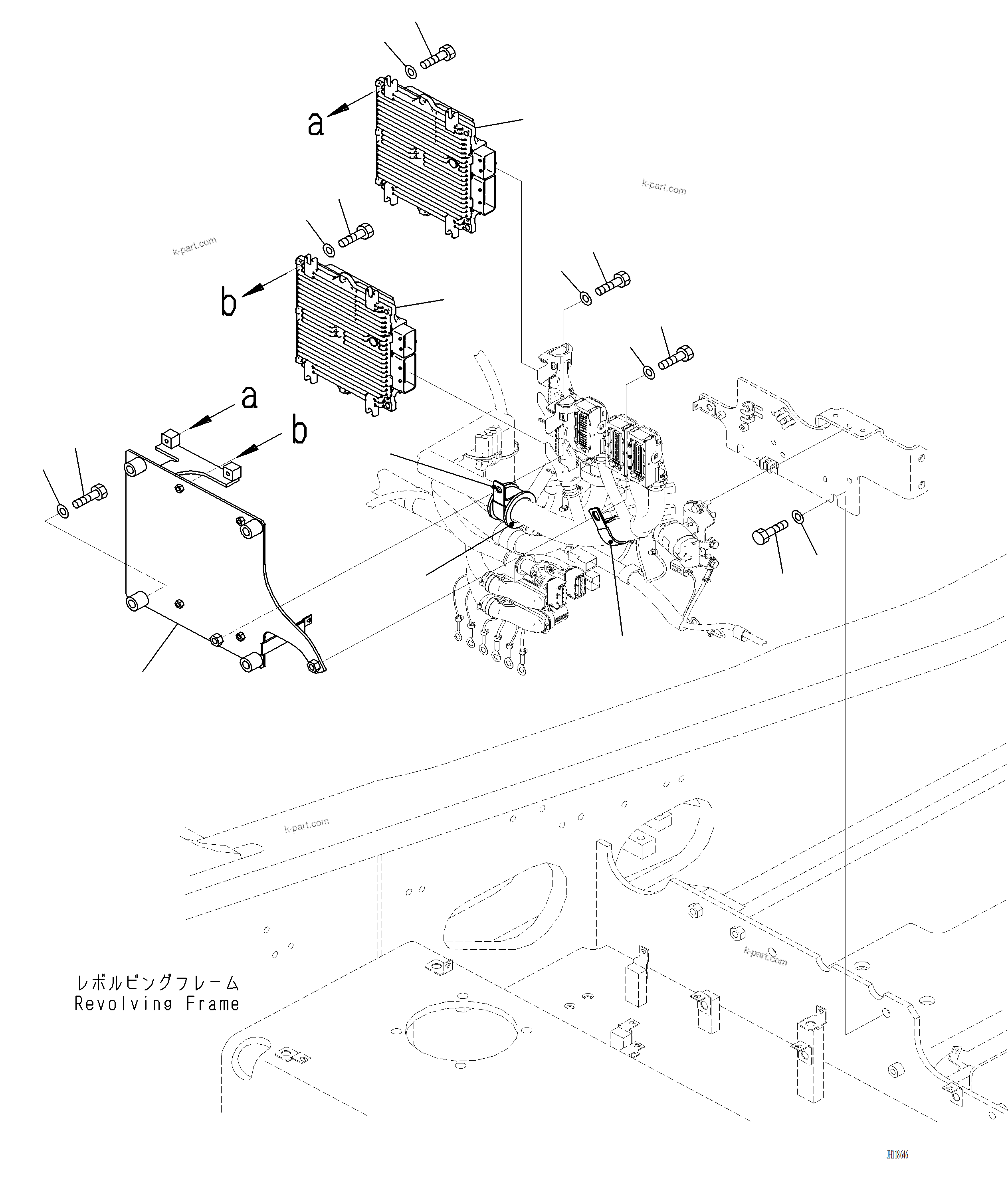 Komatsu parts book diagram for PC220LCi-12 S/N A15001: E0200-001003 ELECTRIC WIRING HARNESS CONTROLLER