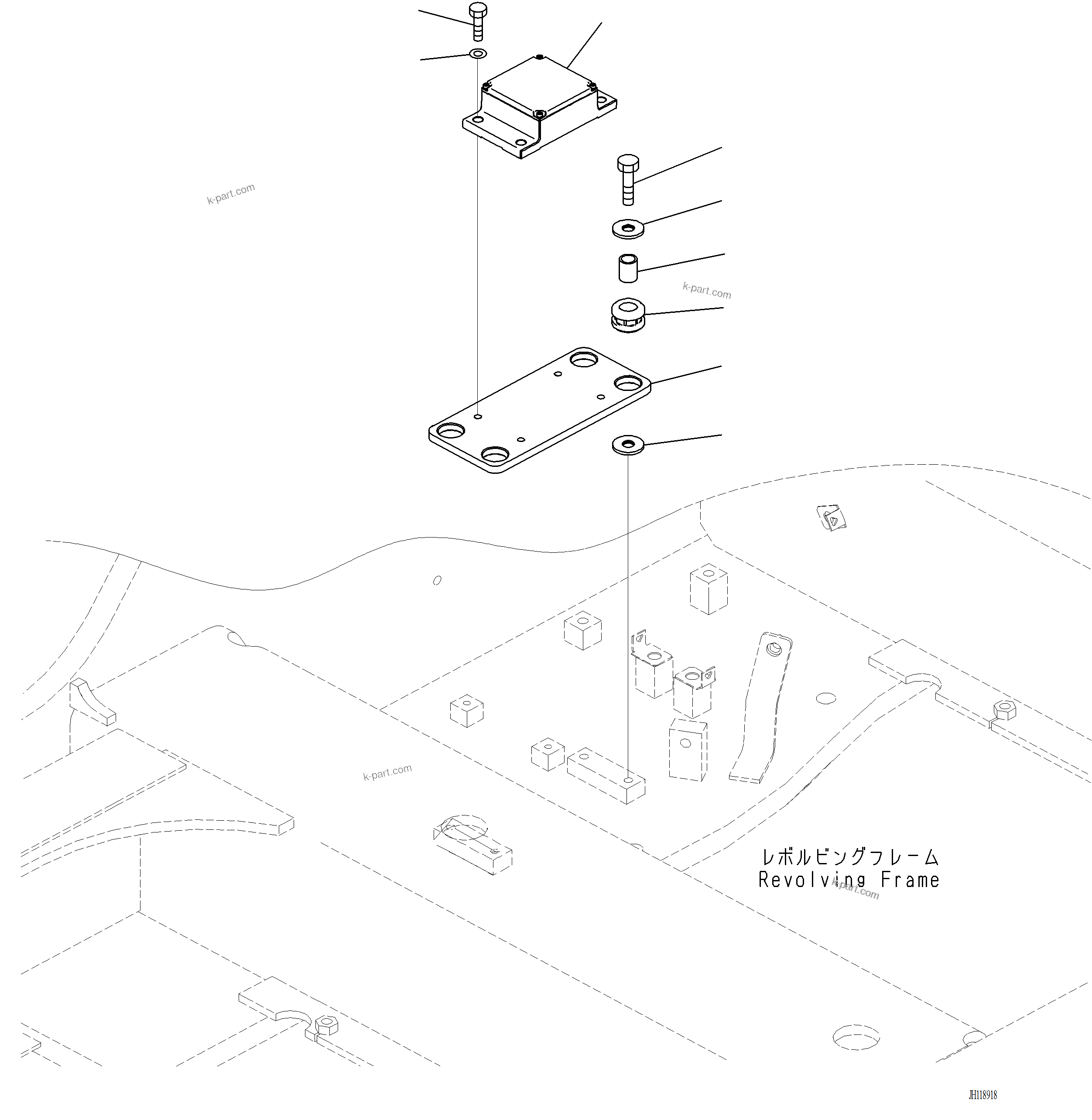 Komatsu parts book diagram for PC220LCi-12 S/N A15001: E0200-001010 ELECTRIC WIRING HARNESS IMU SENSOR