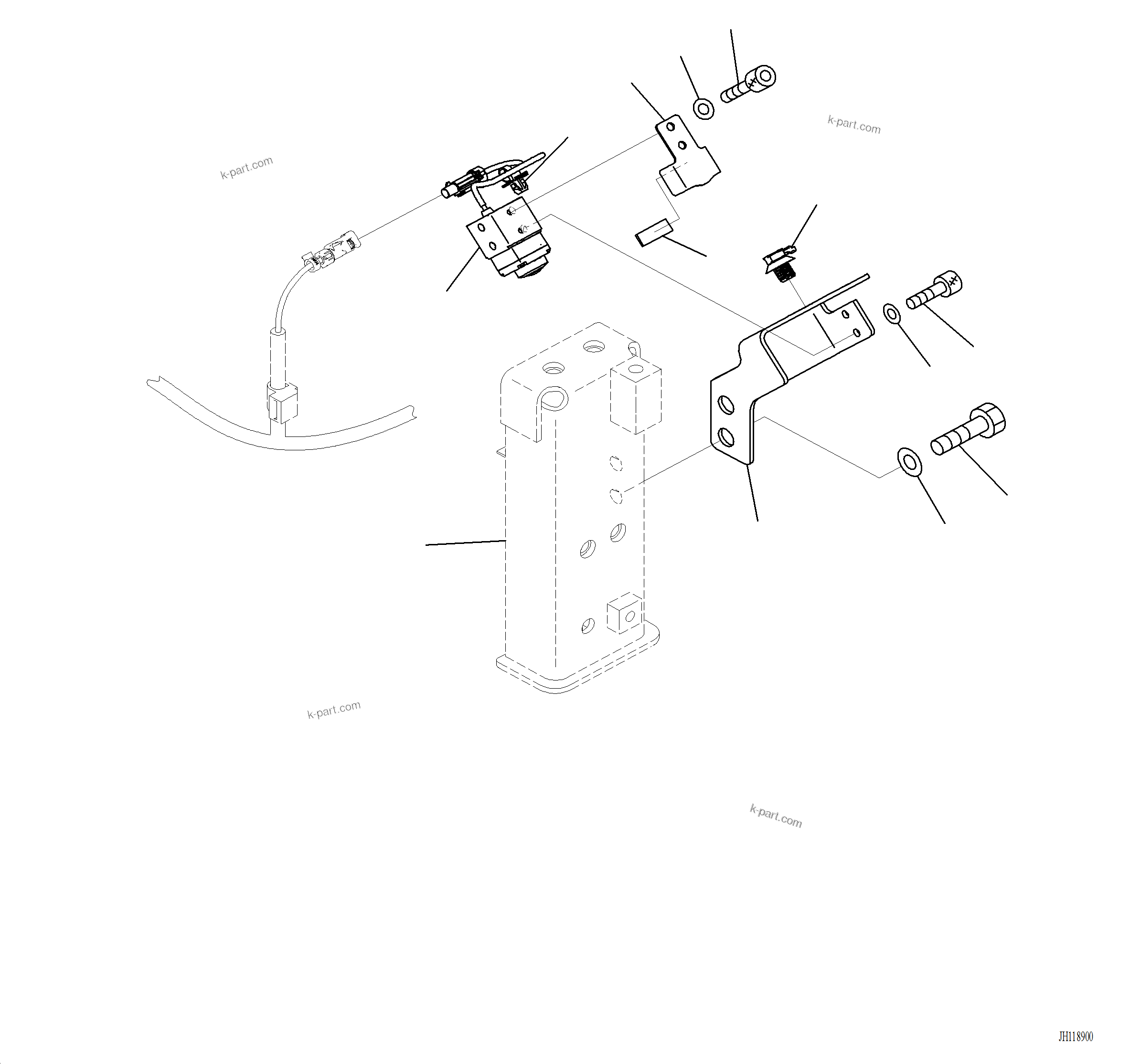 Komatsu parts book diagram for PC220LCi-12 S/N A15001: E0450-002001 KOMVISION CAMERA L.H.