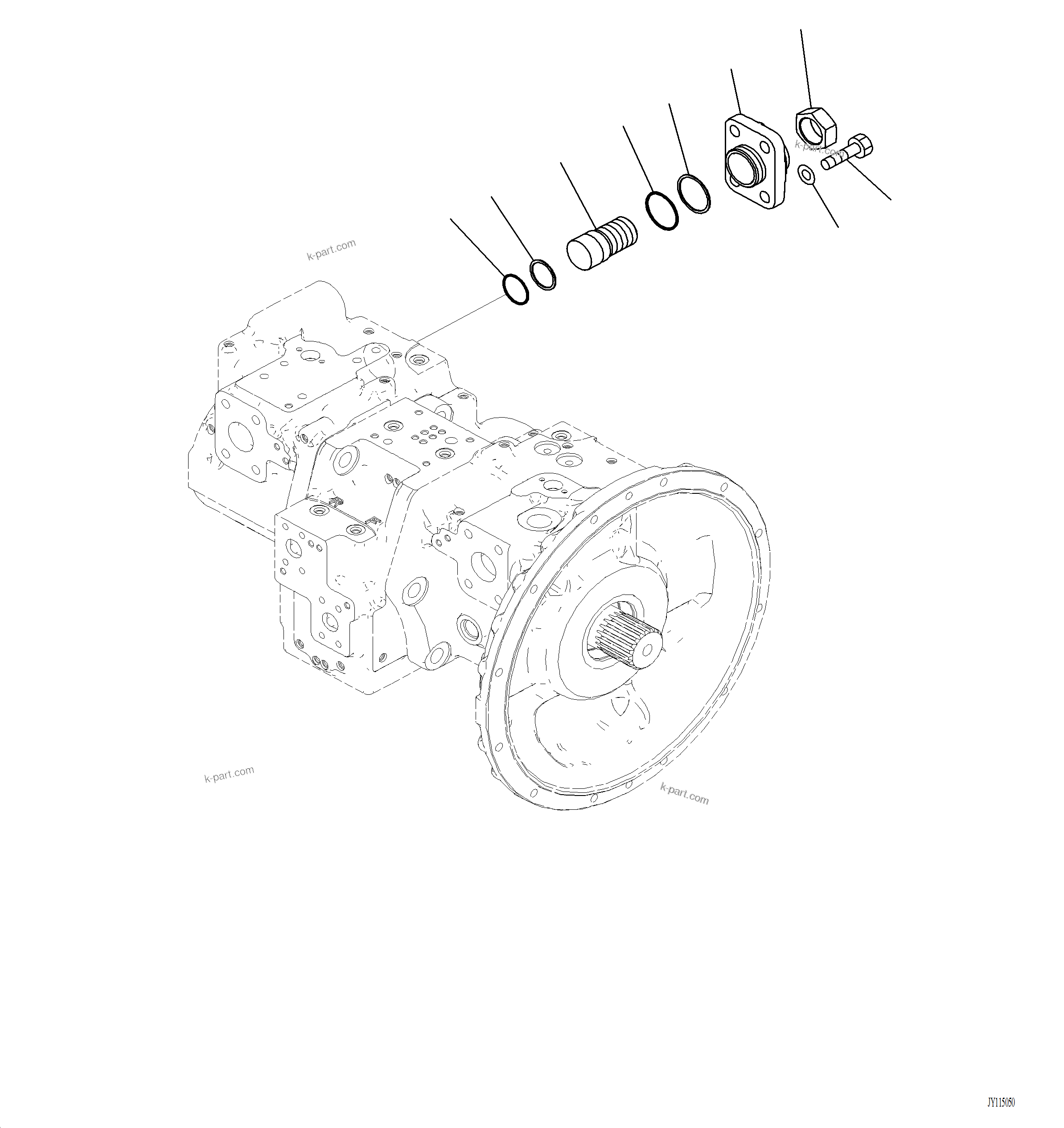 Komatsu parts book diagram for PC220LCi-12 S/N A15001: H0210-001009 HYDRAULIC PUMP PISTON PUMP (9/12)
