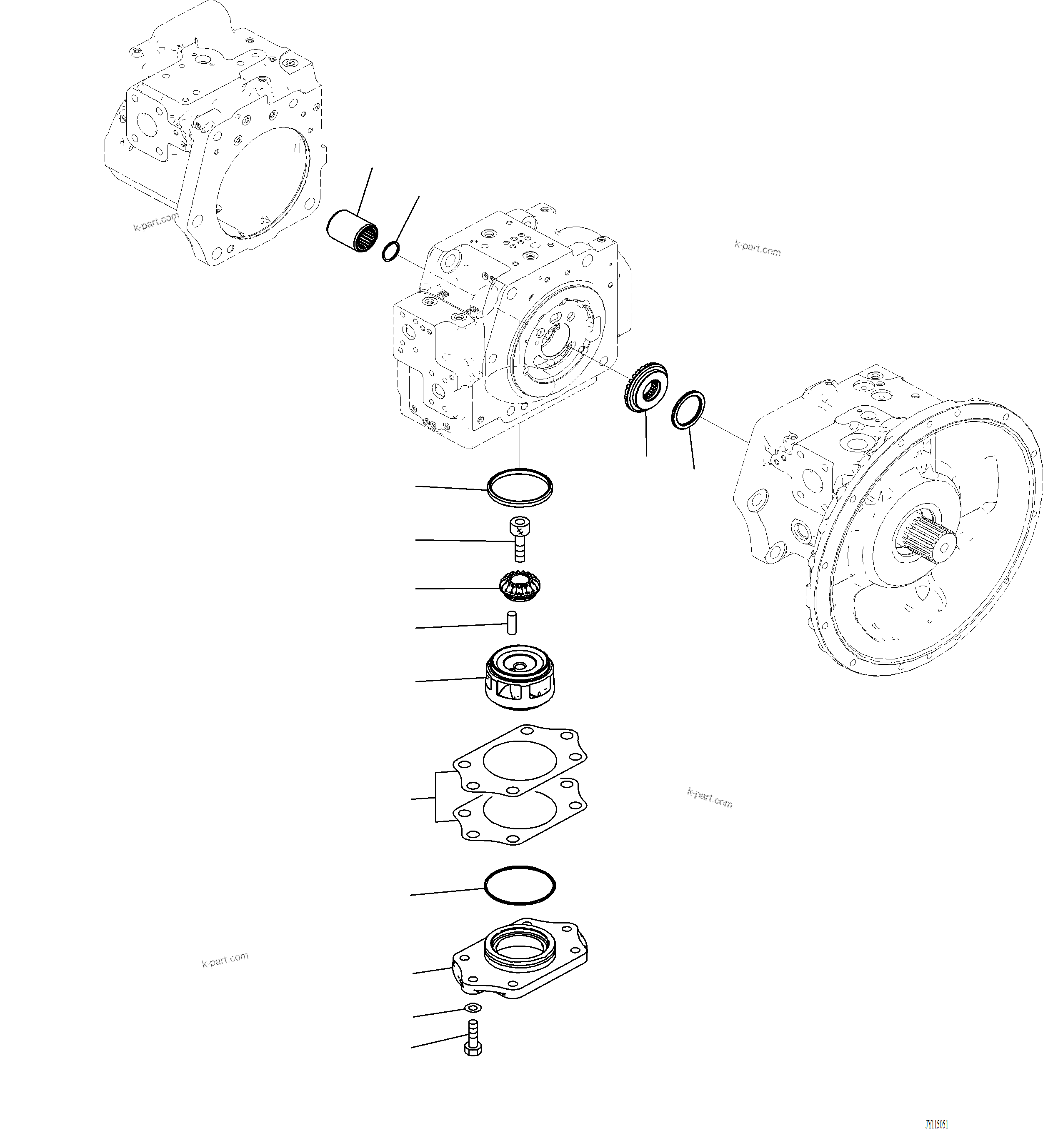 Komatsu parts book diagram for PC220LCi-12 S/N A15001: H0210-001010 HYDRAULIC PUMP PISTON PUMP (10/12)