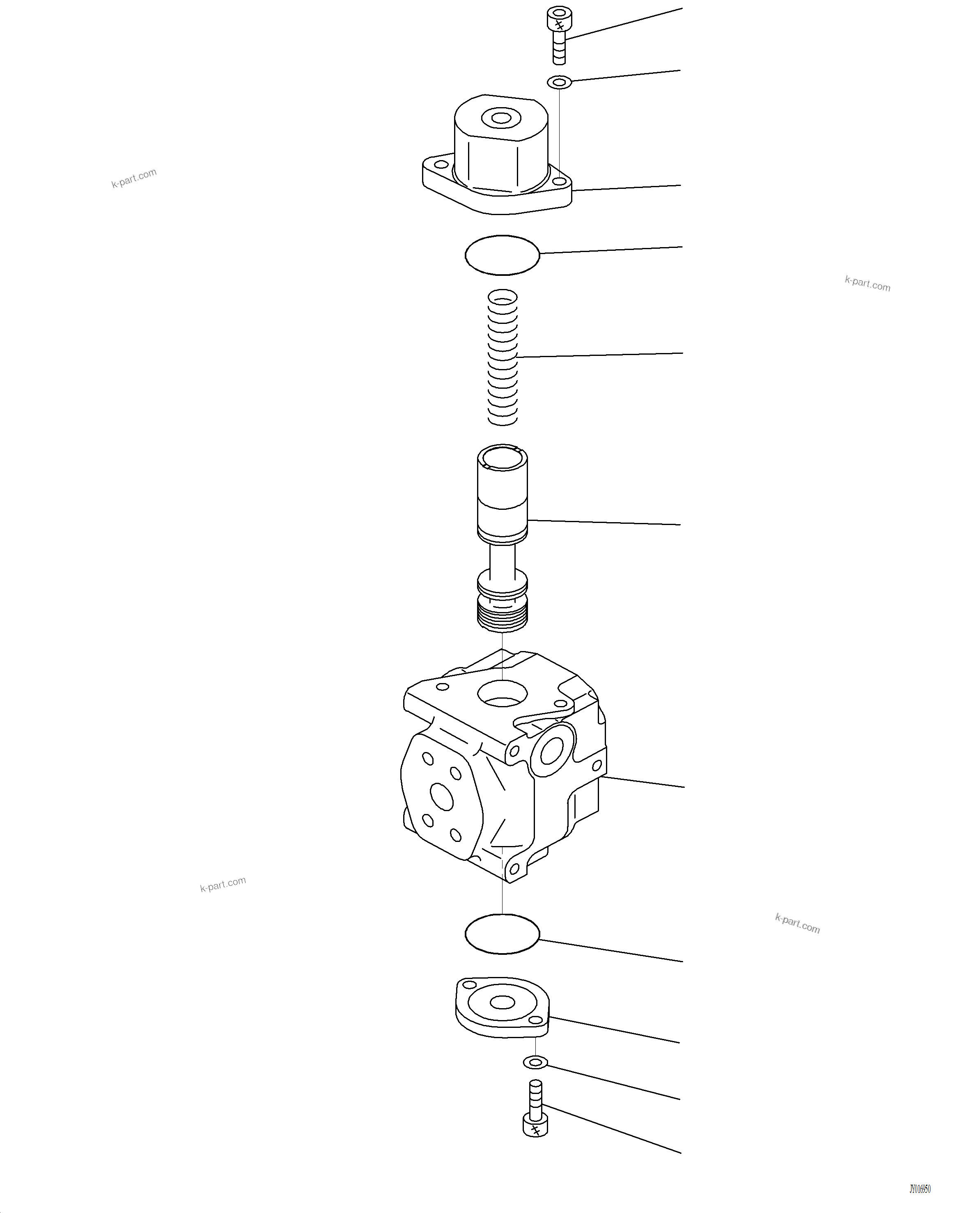Komatsu parts book diagram for PC220LCi-12 S/N A15001: H1270-002002 ATTACHMENT PIPING SELECTOR VALVE