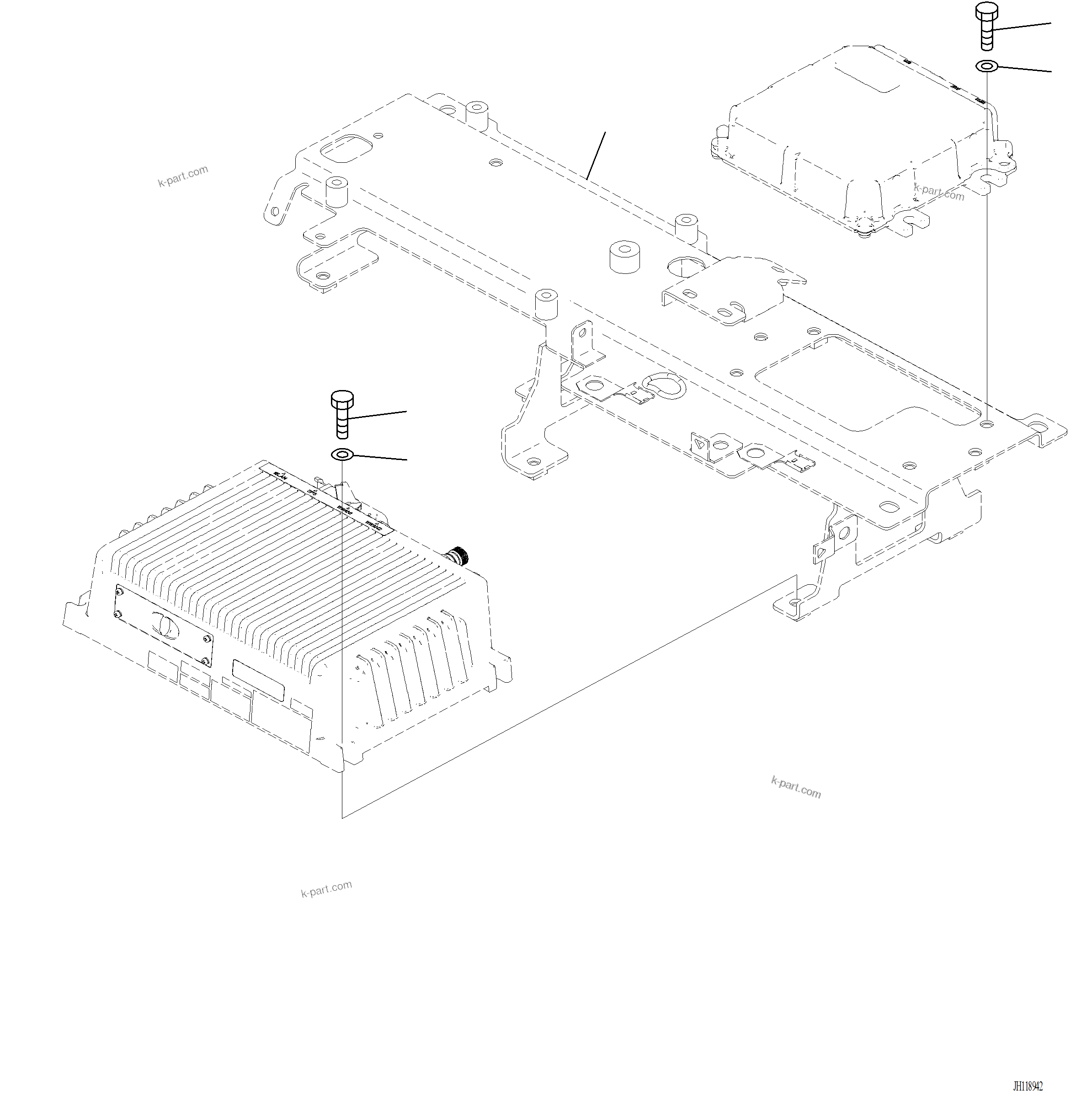 Komatsu parts book diagram for PC220LCi-12 S/N A15001: K1111-001034 CAB CAB IN PARTS, CONTROLLER MOUNTING (1/2)