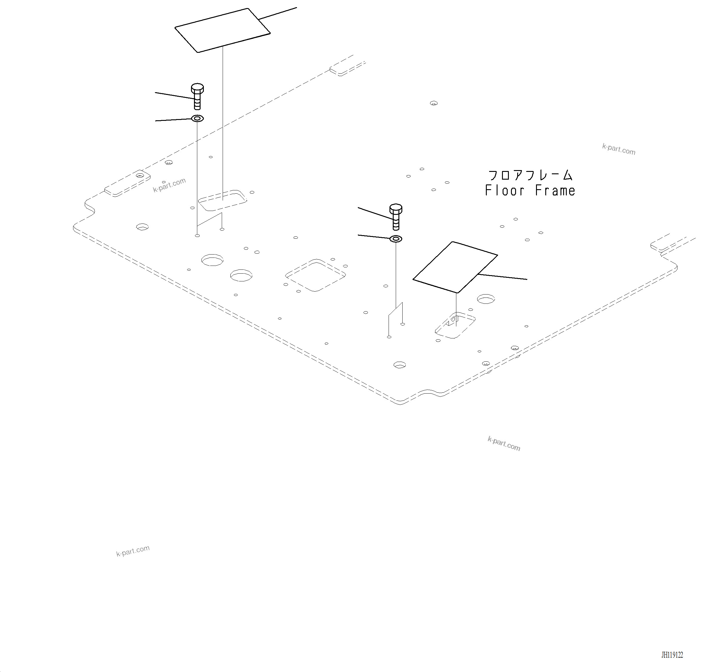 Komatsu parts book diagram for PC220LCi-12 S/N A15001: K1530-001001 ATTACHMENT CONTROL PEDAL