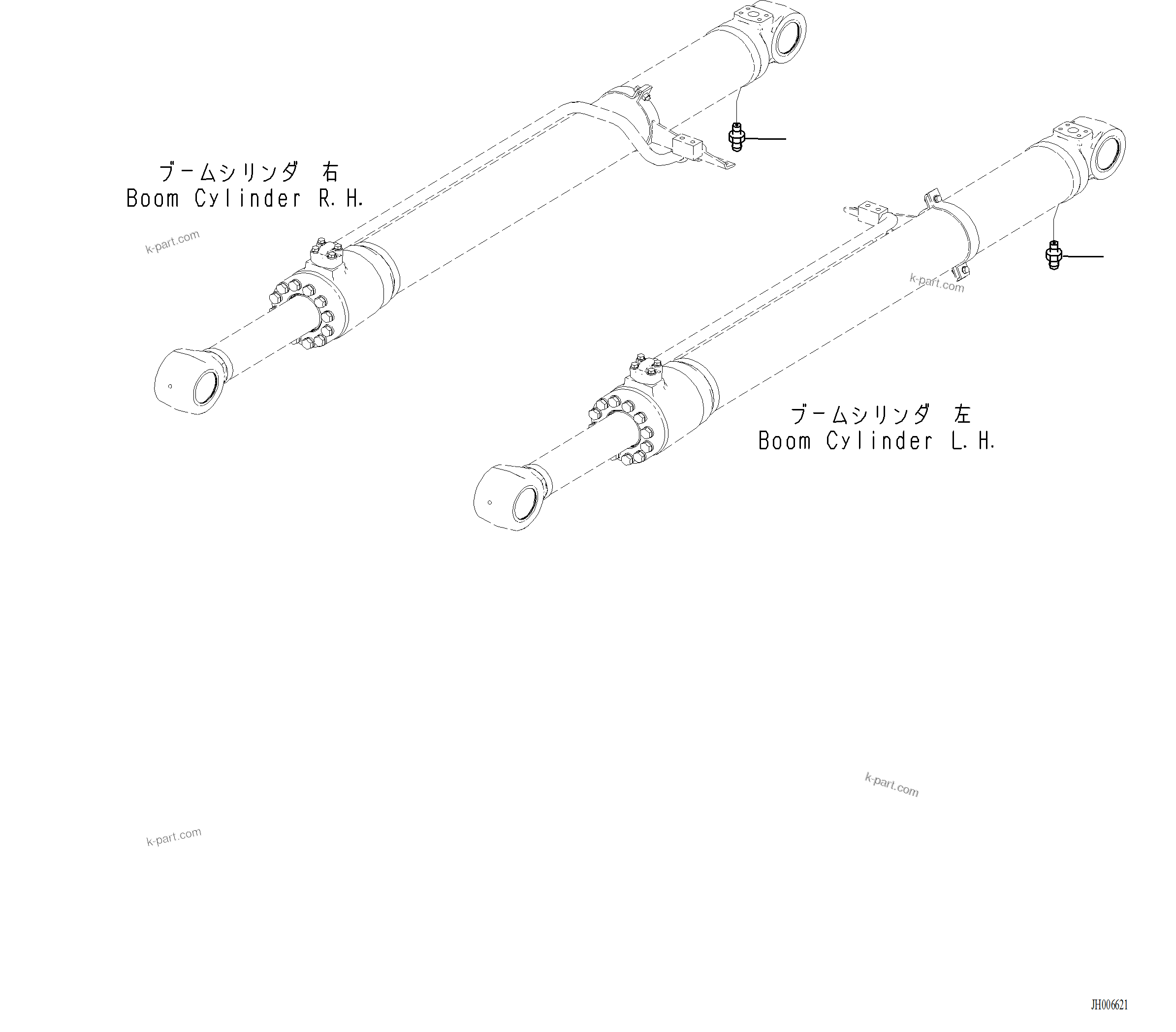 Komatsu parts book diagram for PC220LCi-12 S/N A15001: T1120-001003 BOOM CYLINDER FITTING