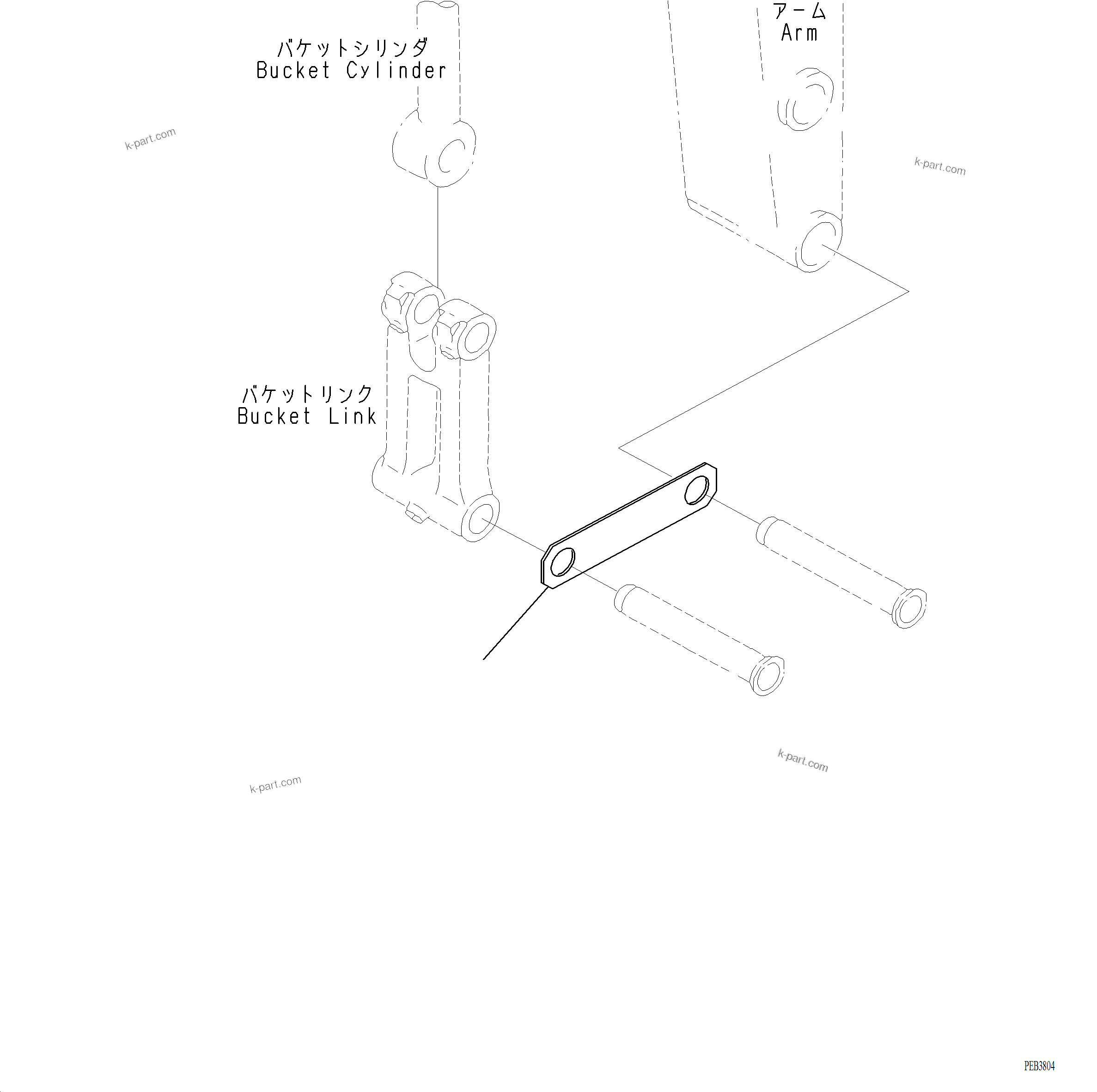 Komatsu parts book diagram for PC220LCi-12 S/N A15001: T1290-001001 SHIPPING PARTS