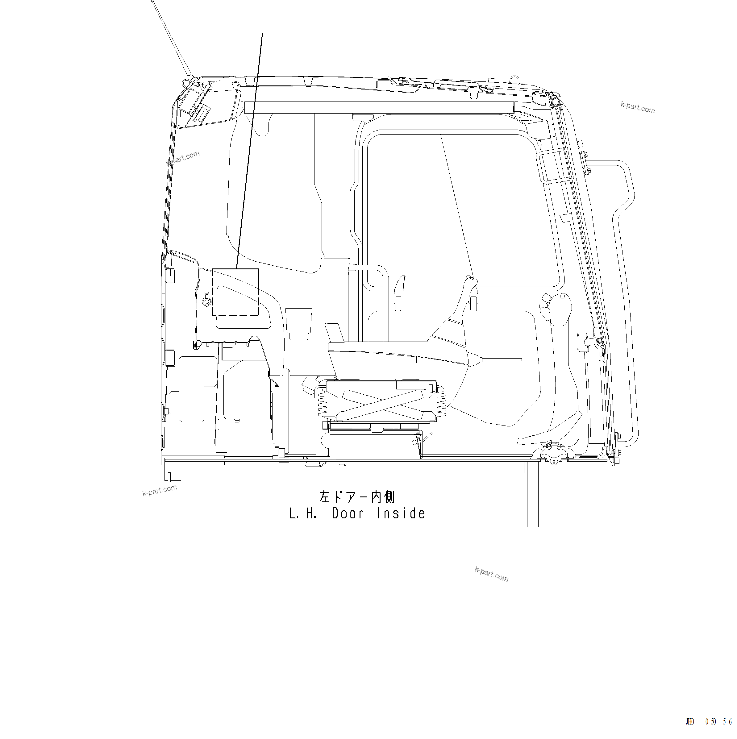 Komatsu parts book diagram for PC220LCi-12 S/N A15001: U0110-001001 LUBRICATION CHART