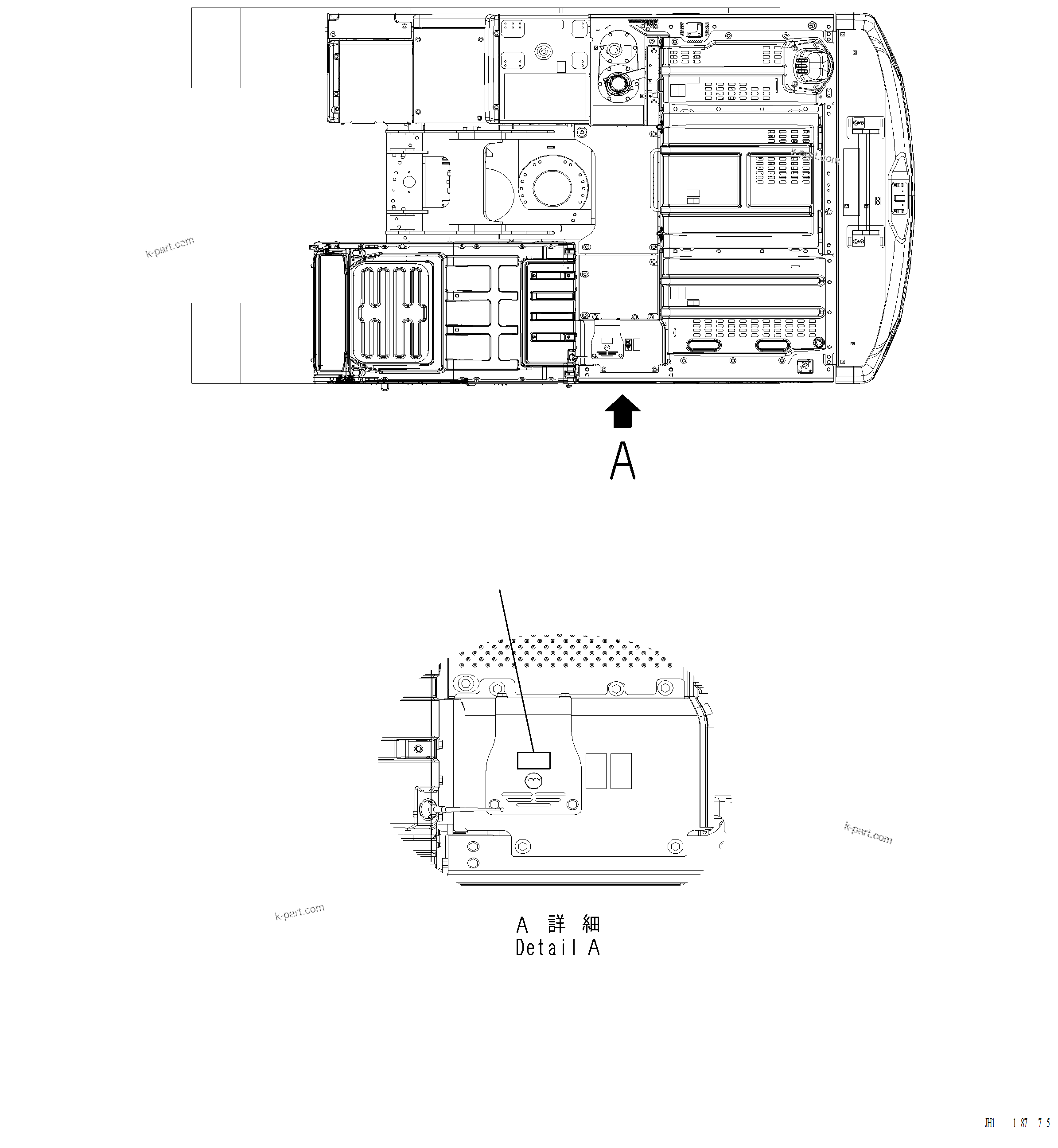 Komatsu parts book diagram for PC220LCi-12 S/N A15001: U0202-001001 COOLANT DECAL