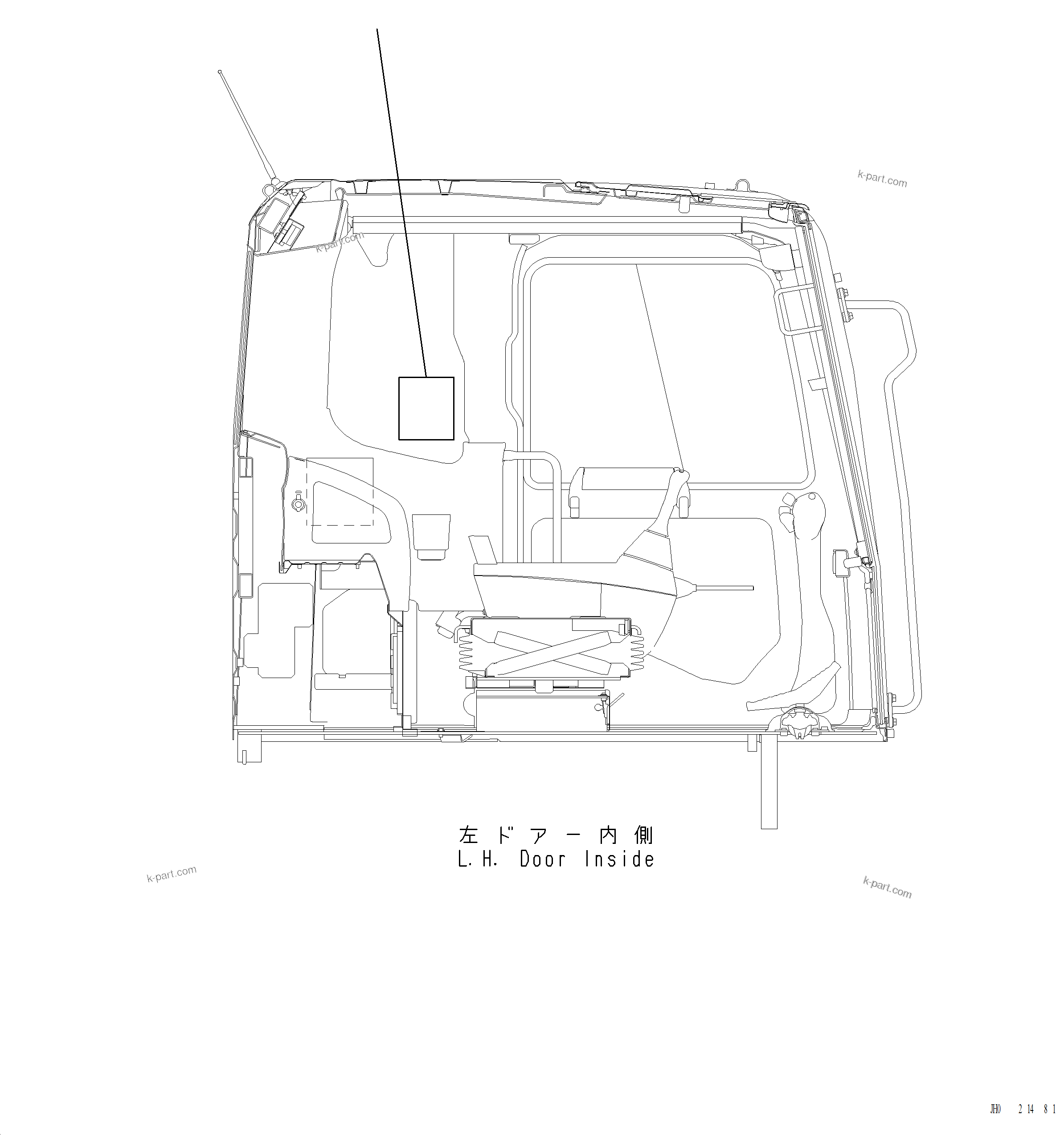 Komatsu parts book diagram for PC220LCi-12 S/N A15001: U0210-002001 LIFTING CAPACITY CHART