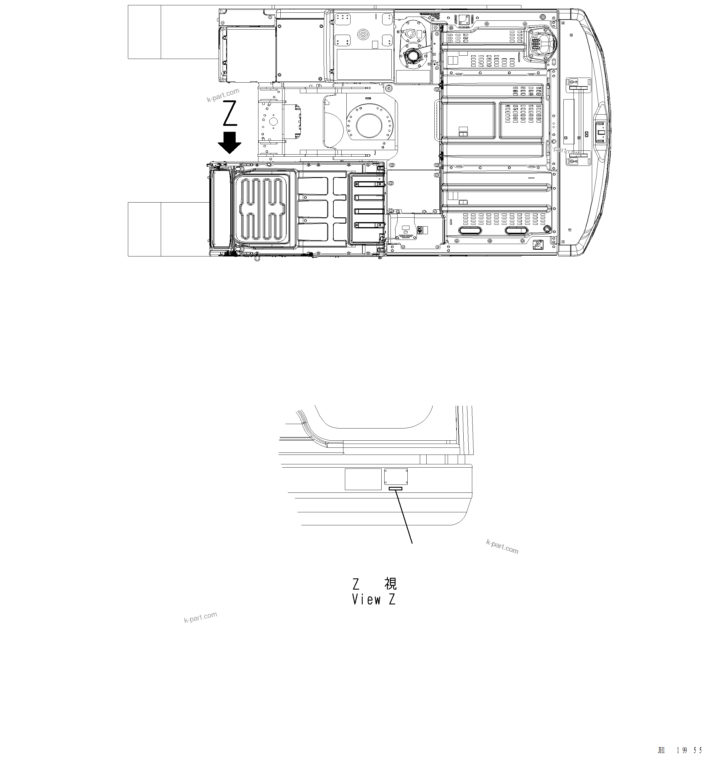 Komatsu parts book diagram for PC220LCi-12 S/N A15001: U0211-001001 ELECTRO-MAGNETIC COMPATIBILITY PLATE