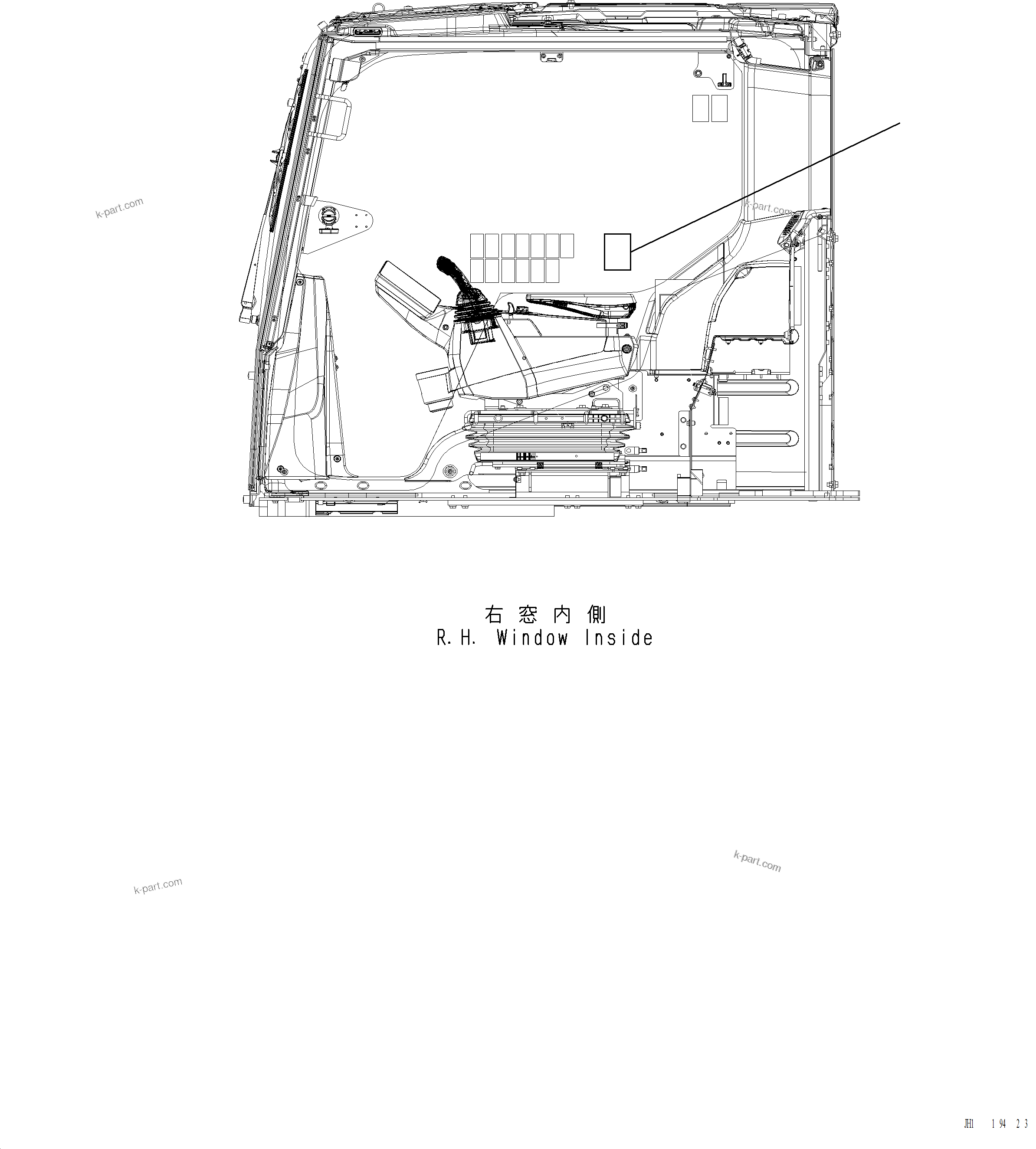 Komatsu parts book diagram for PC220LCi-12 S/N A15001: U0215-001001 PLATE CALIFORNIA PROPOSITION 65
