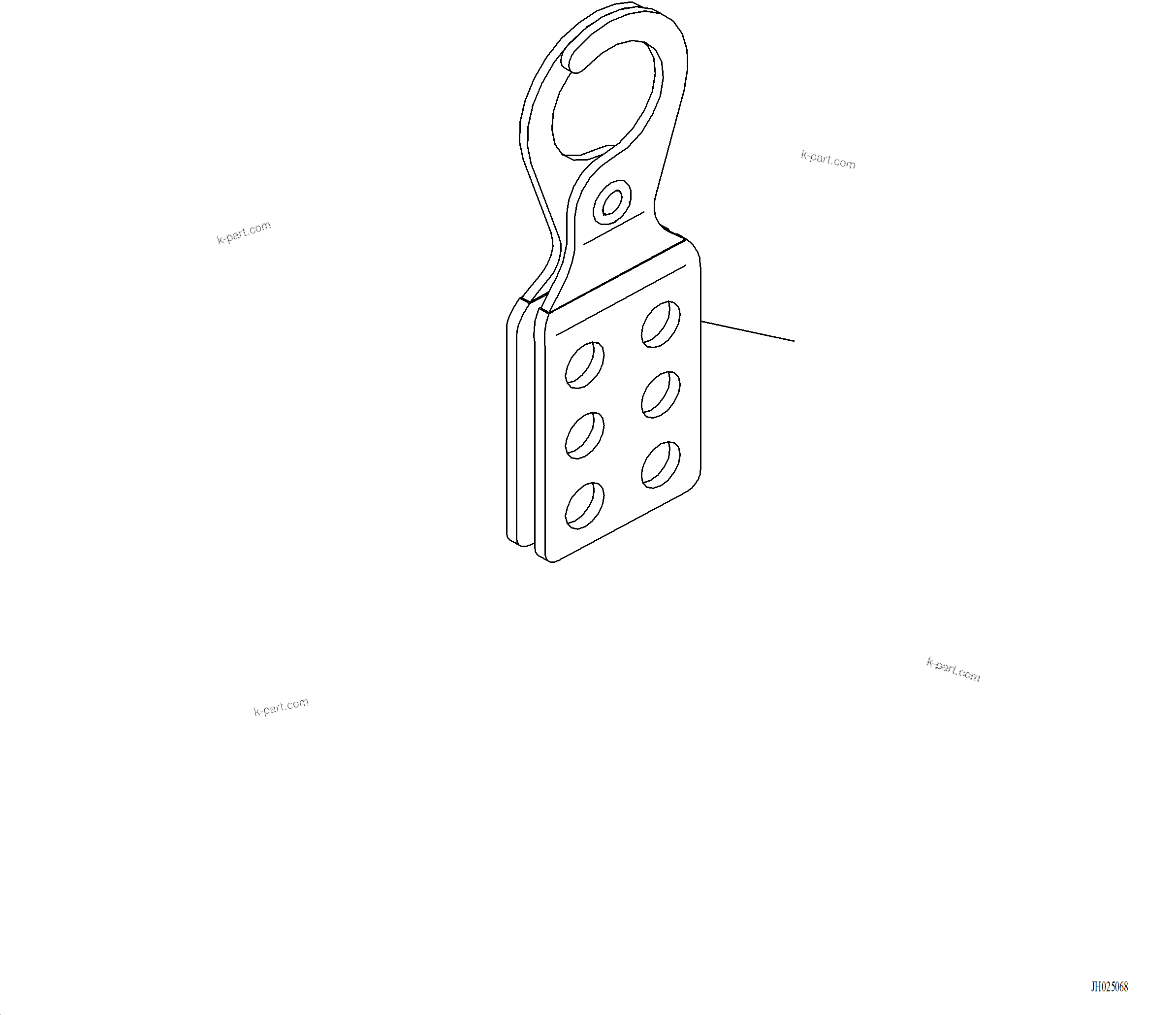 Komatsu parts book diagram for PC220LCi-12 S/N A15001: V0300-001002 LOCK OUT HASP