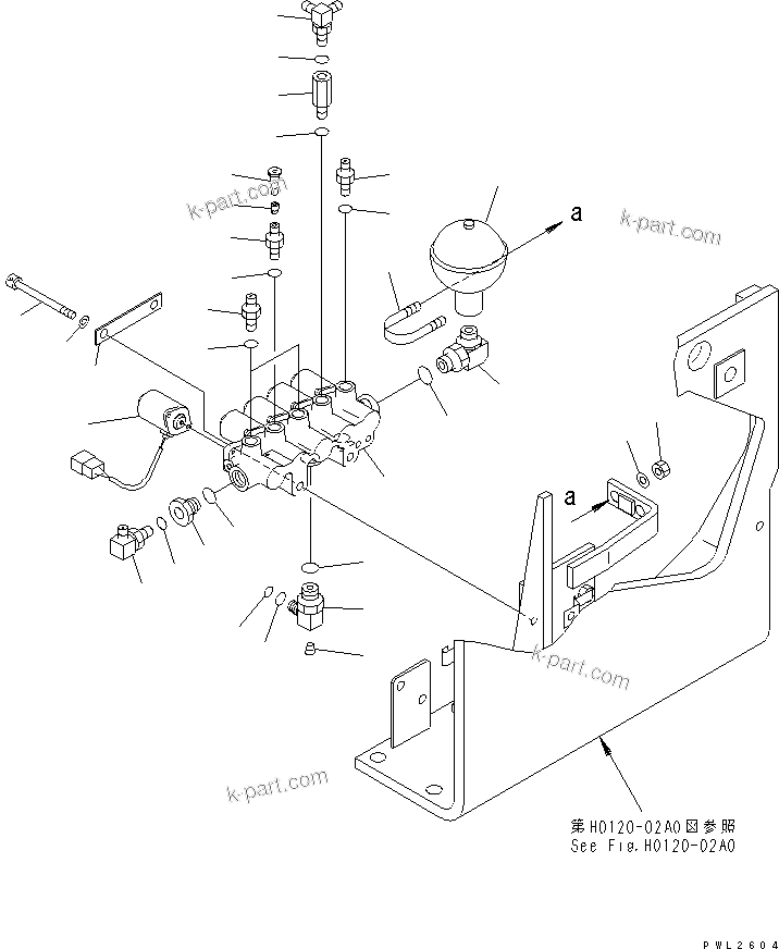 Komatsu parts book diagram for PC228USLC-2J S/N 15001-UP (For KUK / Chassis only): SOLENOID VALVE (VALVE)