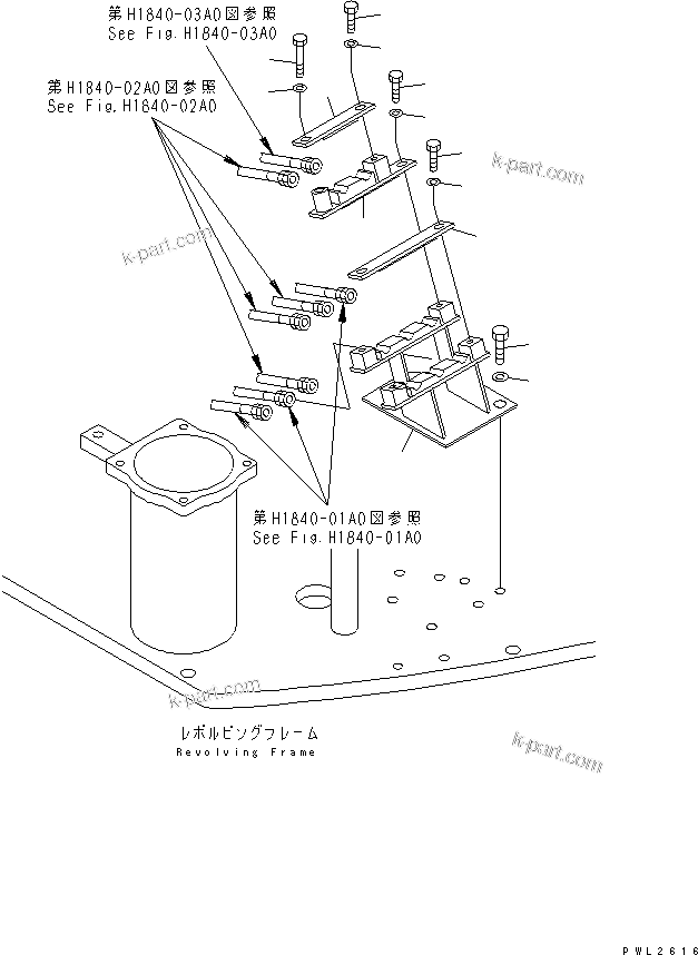 Komatsu parts book diagram for PC228USLC-2J S/N 15001-UP (For KUK / Chassis only): PPC MAIN LINE (BRACKET)