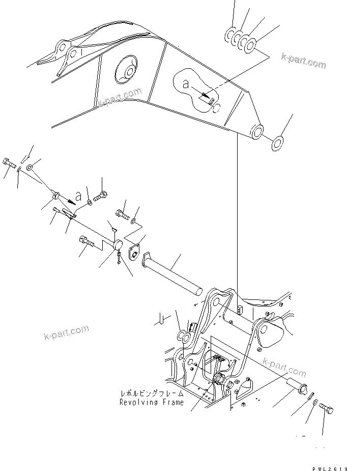 Komatsu parts book diagram for PC228USLC-2J S/N 15001-UP (For KUK / Chassis only): BOOM FOOT PIN (EU SPEC.)(#15321-)
